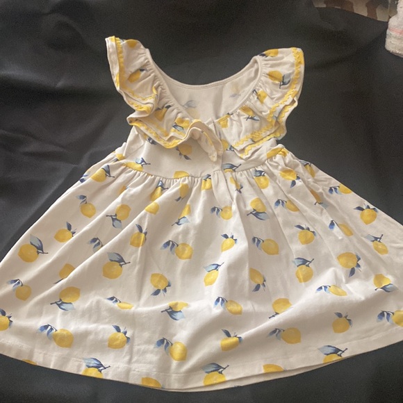 Beautiful white with lemon dress - Picture 2 of 2